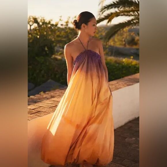 Anthropologie Geisha Designs Bubble-Hem Halter Dress/ size XS - Picture 1 of 12